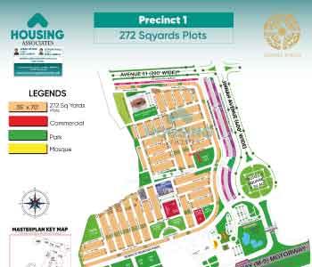 Precinct 1 HD Map Bahria Town Karachi